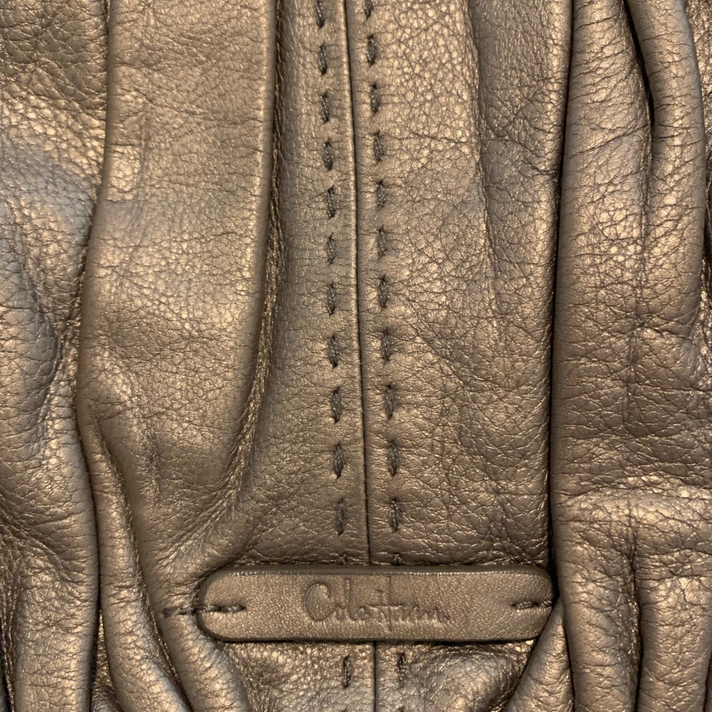 Pewter Cole Haan leather bag